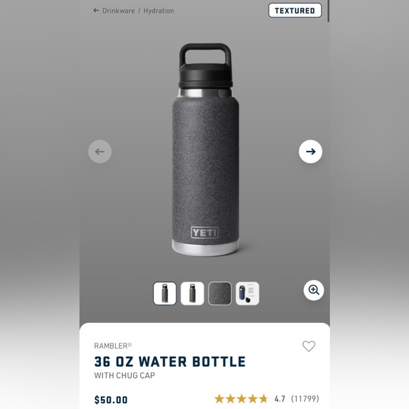 Yeti 36 oz Rambler Bottle - Black stone - Picture 2 of 4